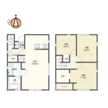フィットセル千松 Aの間取り図