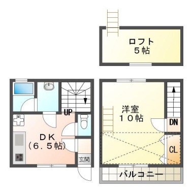 川内町 アパート 1DK Aの間取り図