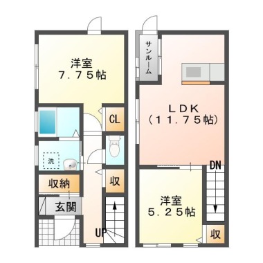 クランベリー南矢三 1の間取り図