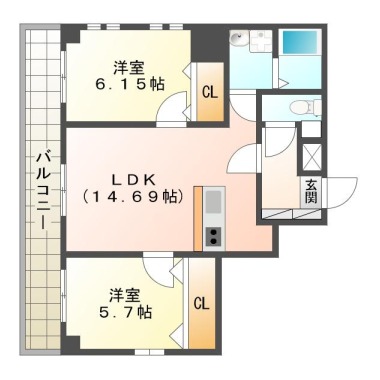 Costa Riviera 702の間取り図