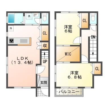 アークヴィレッジII 1の間取り図