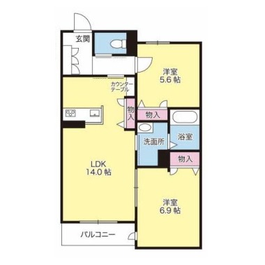 ベレオ城東 103の間取り図