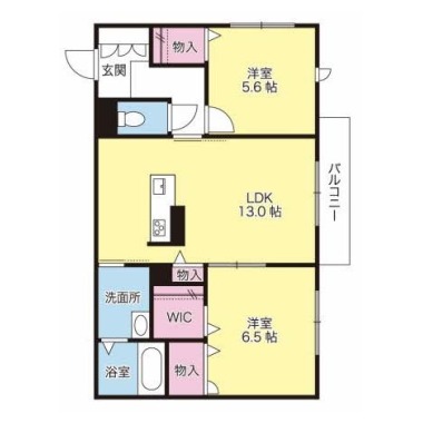 ベレオ城東 202の間取り図