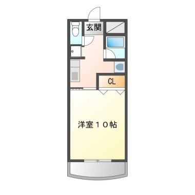 南昭和町 マンション 1K 102の間取り図