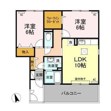 エスポワール弐番館 102の間取り図