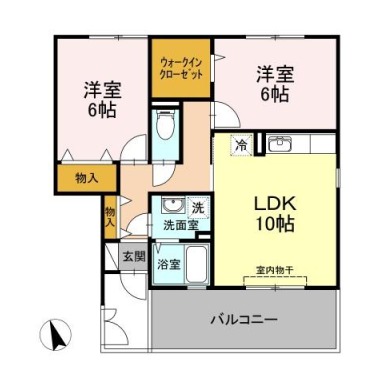 エスポワール弐番館 202の間取り図