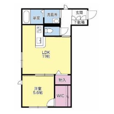 プロヌーブ北矢三A棟 101の間取り図