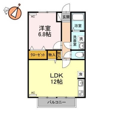 メロディハイム 101の間取り図