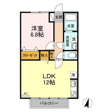 メロディハイム 203の間取り図