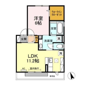 プリメーロ山城 101の間取り図