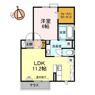 プリメーロ山城 201の間取り図