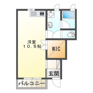 南蔵本町 アパート 1K 102の間取り図