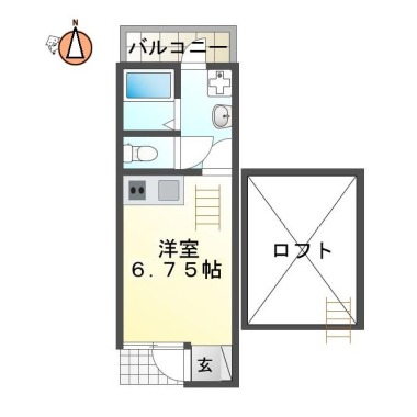 庄町 アパート 1R 102の間取り図