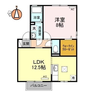 Stream Village C棟 A101の間取り図