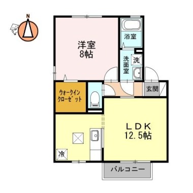 Stream Village C棟 C202の間取り図