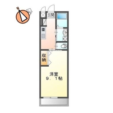 シェルル東吉野 102の間取り図