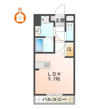 ブランモンターニュ 202の間取り図