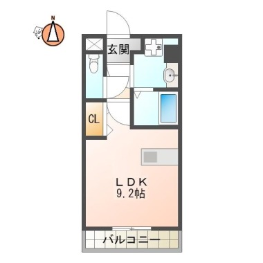 ブランモンターニュ 206の間取り図