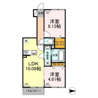 ボヌール城南 101の間取り図