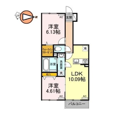 ボヌール城南 103の間取り図