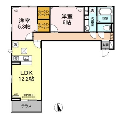 コモド 102の間取り図