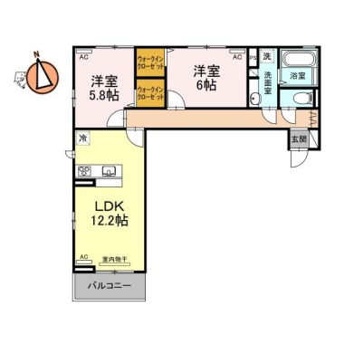 コモド 202の間取り図