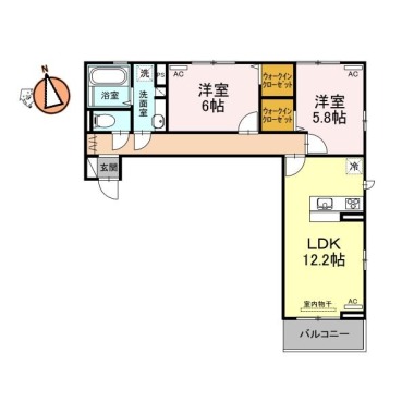 コモド 203の間取り図