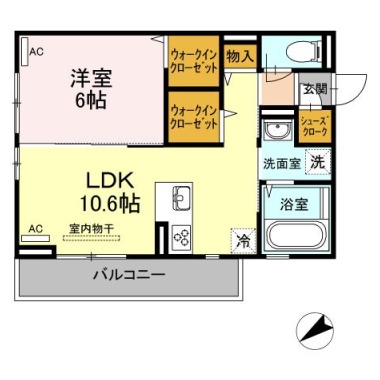 フィオーレ南二軒屋 101の間取り図