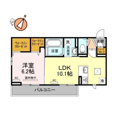 フィオーレ南二軒屋 103の間取り図