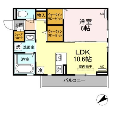 フィオーレ南二軒屋 105の間取り図