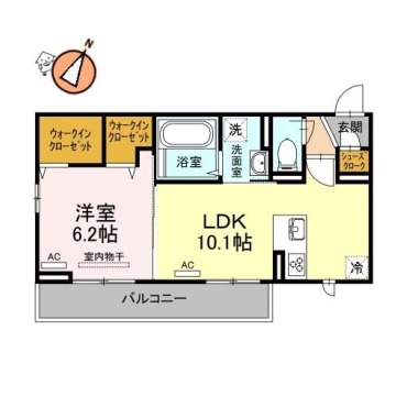 フィオーレ南二軒屋 203の間取り図