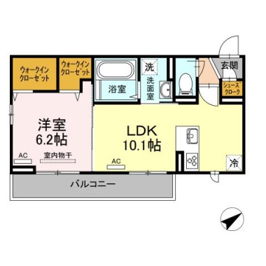 フィオーレ南二軒屋 303の間取り図