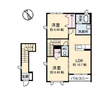 シャーメゾンエピナール F棟 215の間取り図