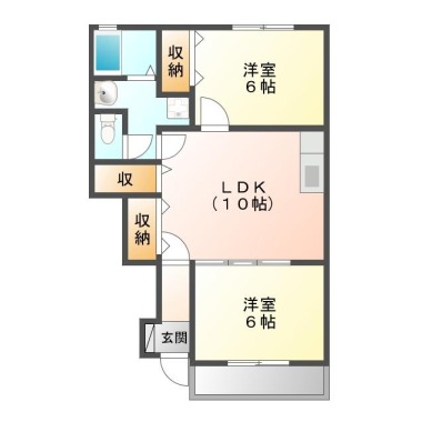 ナトゥラヴィータ弐番館 2-101の間取り図