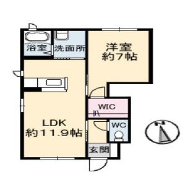 シャーメゾンマルシェ B棟 105の間取り図