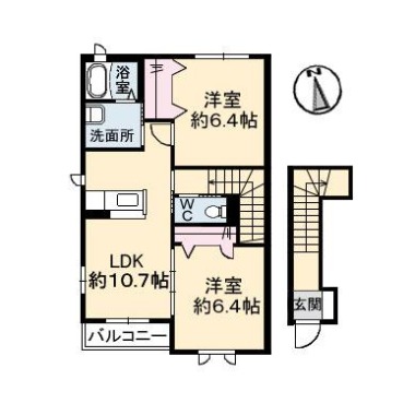 シャーメゾンマルシェ B棟 205の間取り図