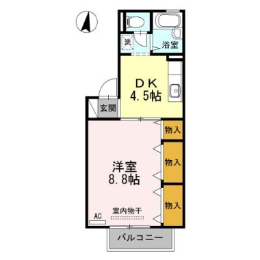 プレステージュ21 II棟 203の間取り図