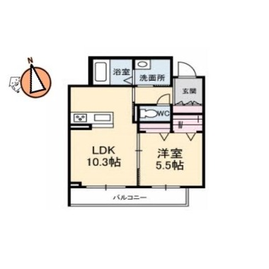 ベレオ昭和 A棟 103の間取り図