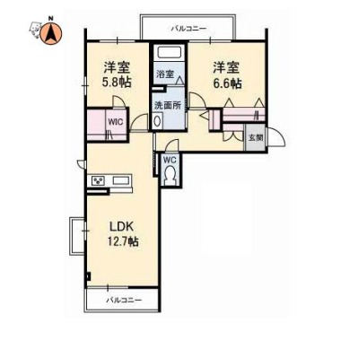 ベレオ昭和 A棟 305の間取り図