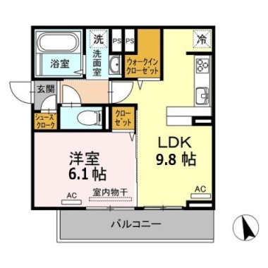 シエルコート 203の間取り図