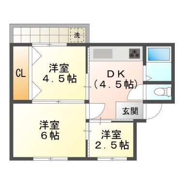 セリーヌA館 101の間取り図