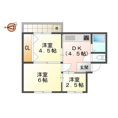 セリーヌA館 201の間取り図