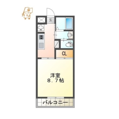Jenks Villa (ジェンクスビラ) 206の間取り図