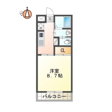 Jenks Villa (ジェンクスビラ) 207の間取り図