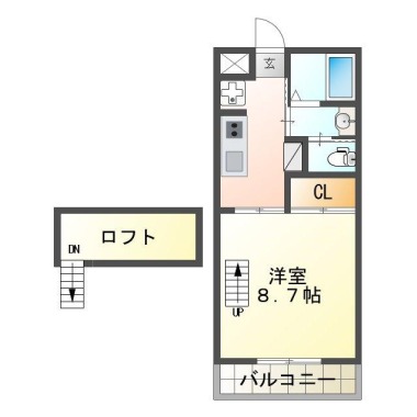 Jenks Villa (ジェンクスビラ) 402の間取り図