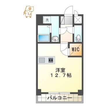 ラ・ビーナスNishisenba 602の間取り図