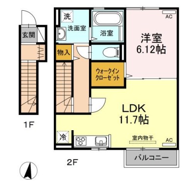 シャルマン・ホルツ 201の間取り図