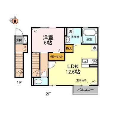 シャルマン・ホルツ 203の間取り図