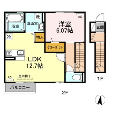 シャルマン・ホルツ 205の間取り図