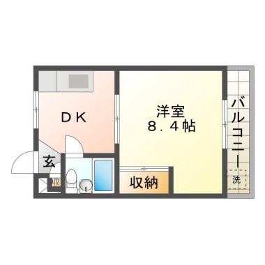 住吉 マンション 1DK 207の間取り図